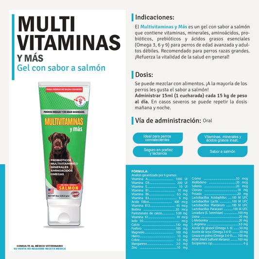 B. Gel Multivitaminas Y Mas 8 oz.